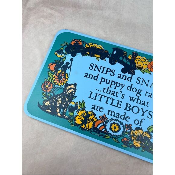 Vintage 1970s Little Boys Nursery Snips & Snails Artwork - Picture 2 of 9